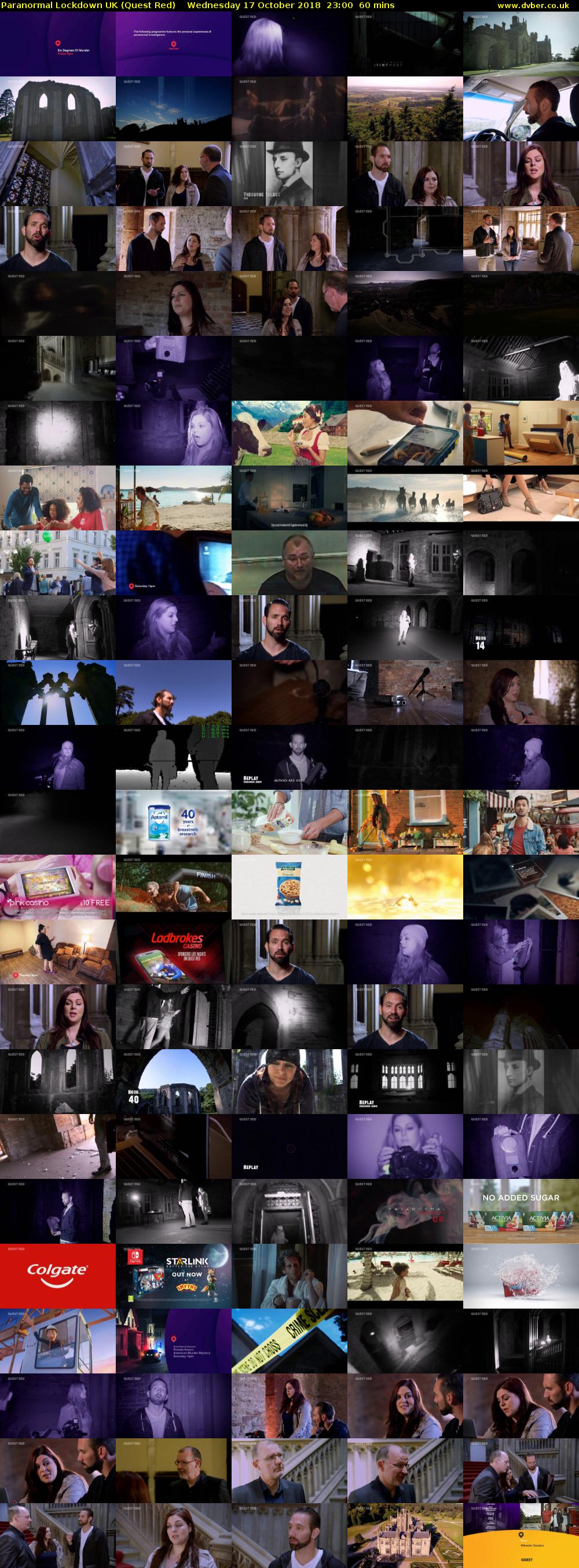 Paranormal Lockdown UK (Quest Red) Wednesday 17 October 2018 23:00 - 00:00