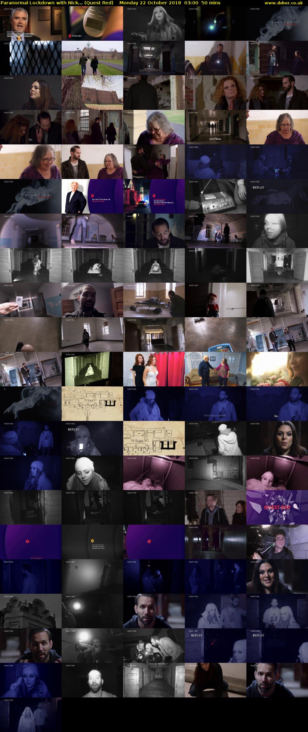 Paranormal Lockdown with Nick... (Quest Red) Monday 22 October 2018 03:00 - 03:50