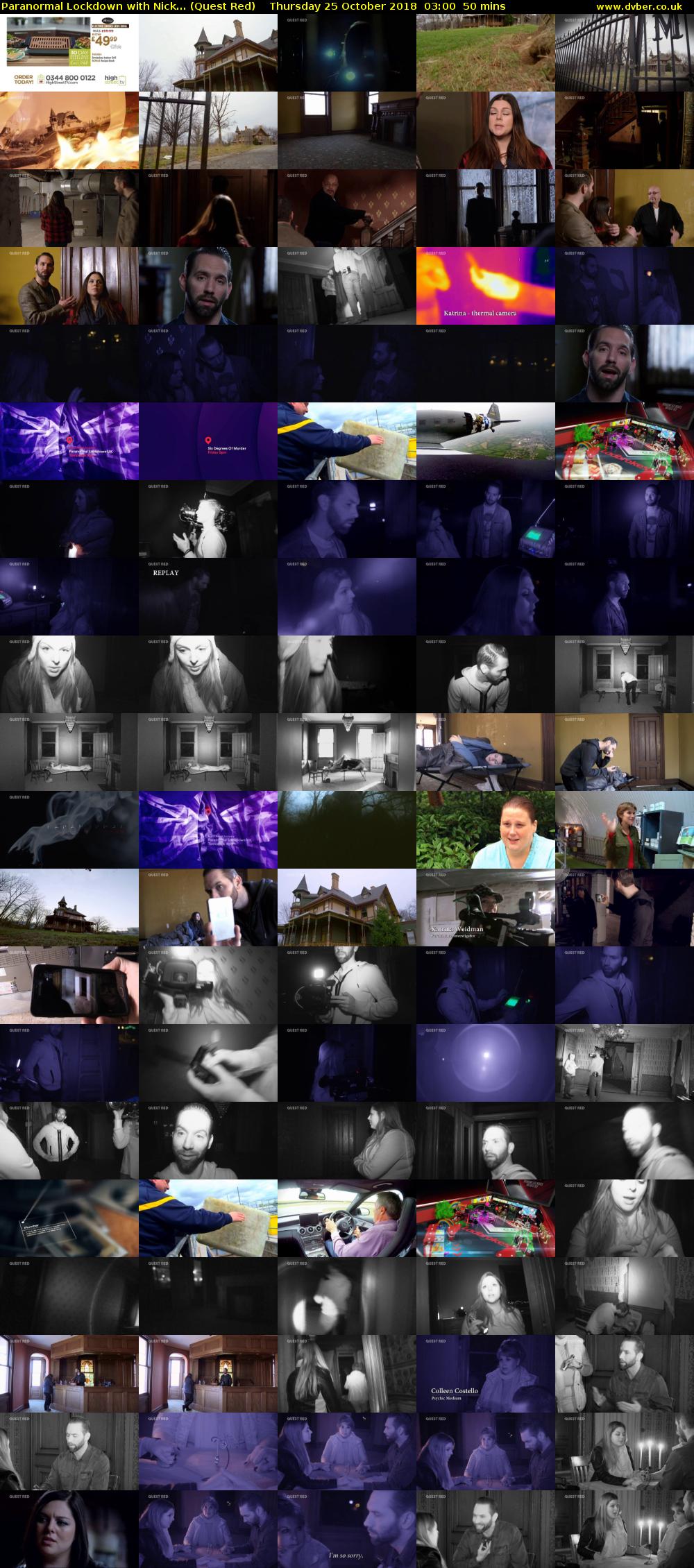 Paranormal Lockdown with Nick... (Quest Red) Thursday 25 October 2018 03:00 - 03:50