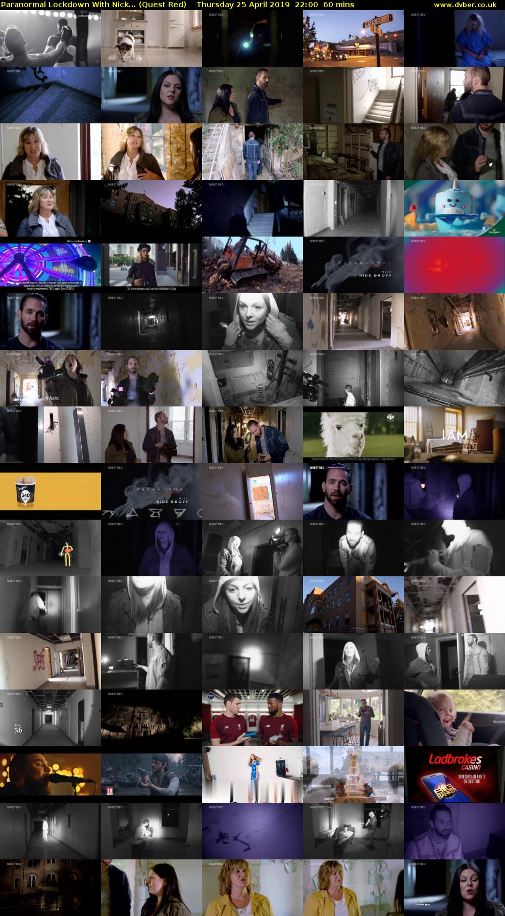 Paranormal Lockdown with Nick... (Quest Red) Thursday 25 April 2019 22:00 - 23:00