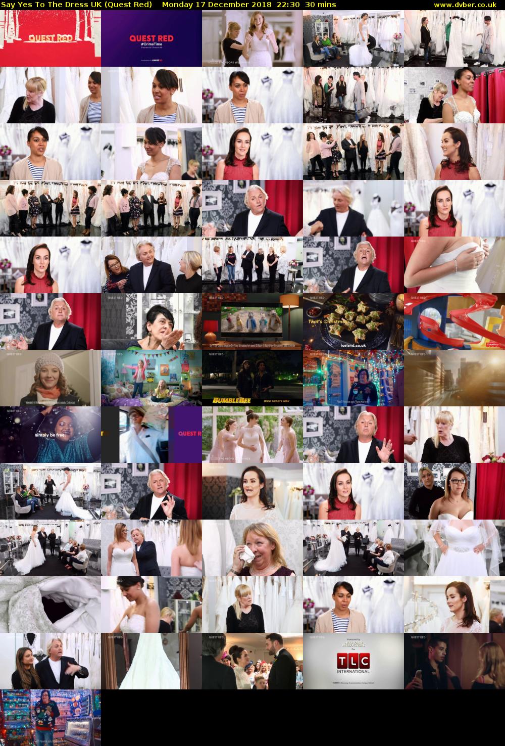 Say Yes To The Dress UK (Quest Red) Monday 17 December 2018 22:30 - 23:00