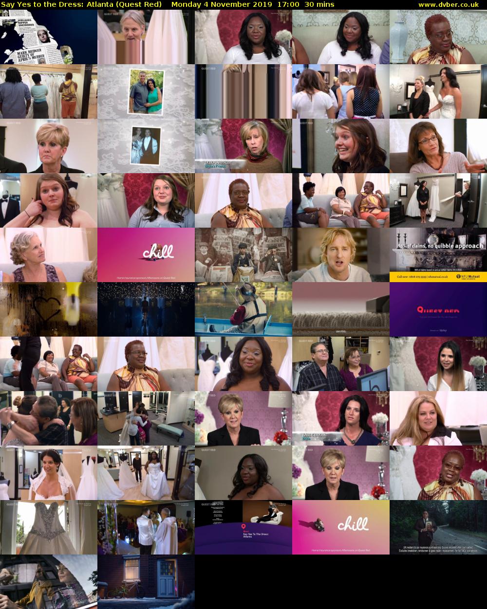 Say Yes to the Dress: Atlanta (Quest Red) Monday 4 November 2019 17:00 - 17:30