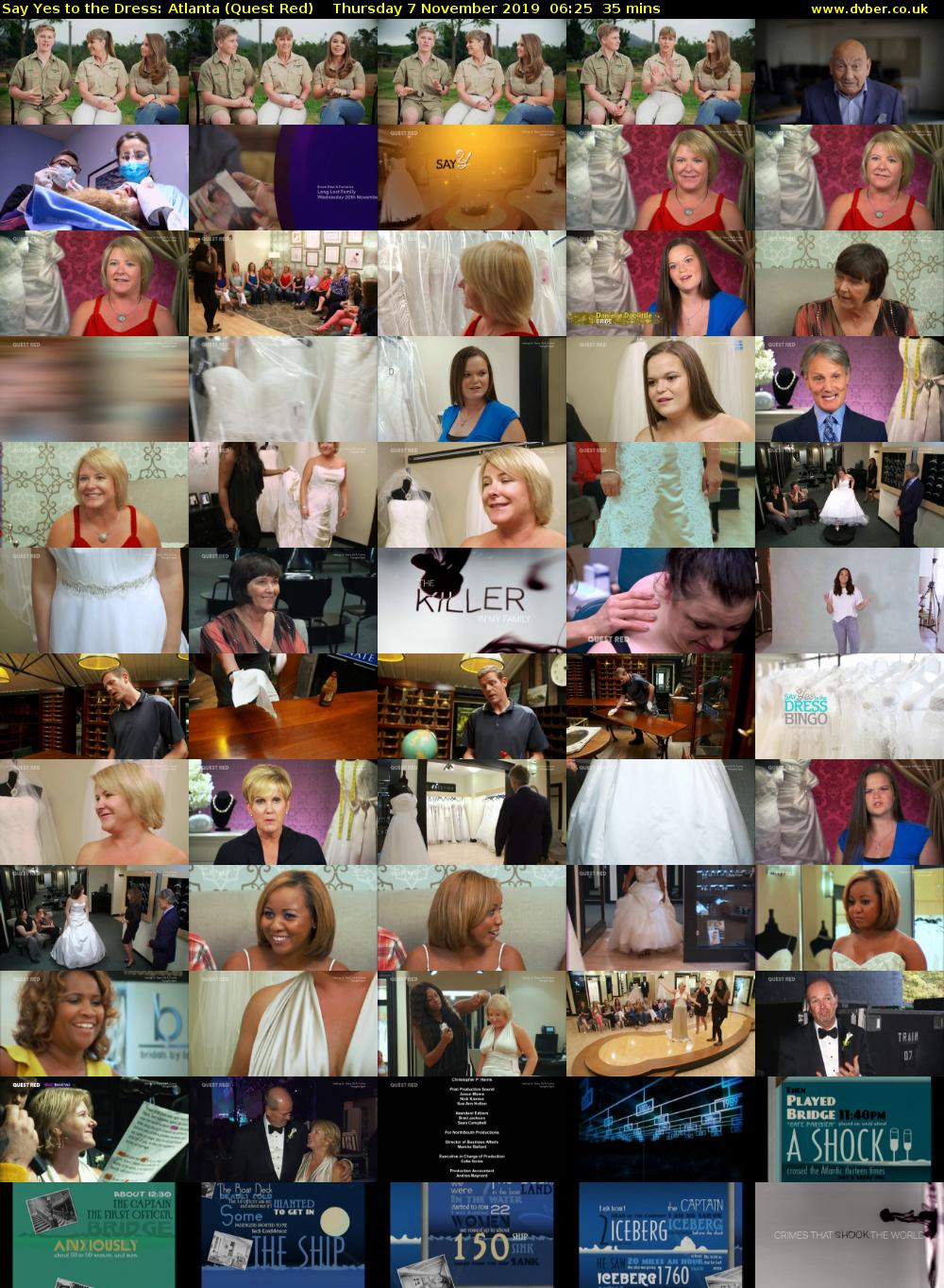 Say Yes to the Dress: Atlanta (Quest Red) Thursday 7 November 2019 06:25 - 07:00
