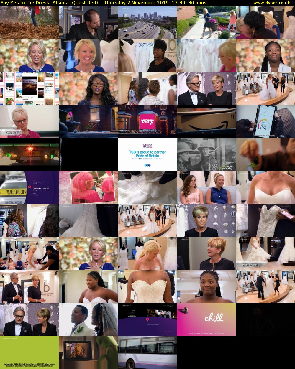 Say Yes to the Dress: Atlanta (Quest Red) Thursday 7 November 2019 17:30 - 18:00