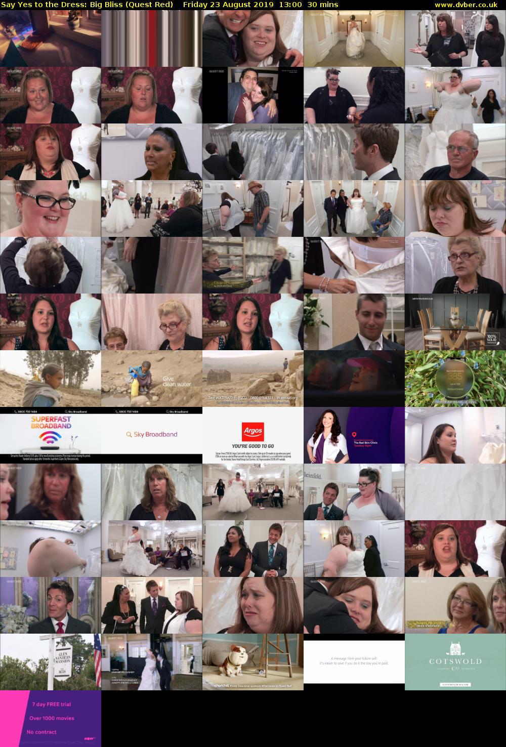 Say Yes to the Dress: Big Bliss (Quest Red) Friday 23 August 2019 13:00 - 13:30