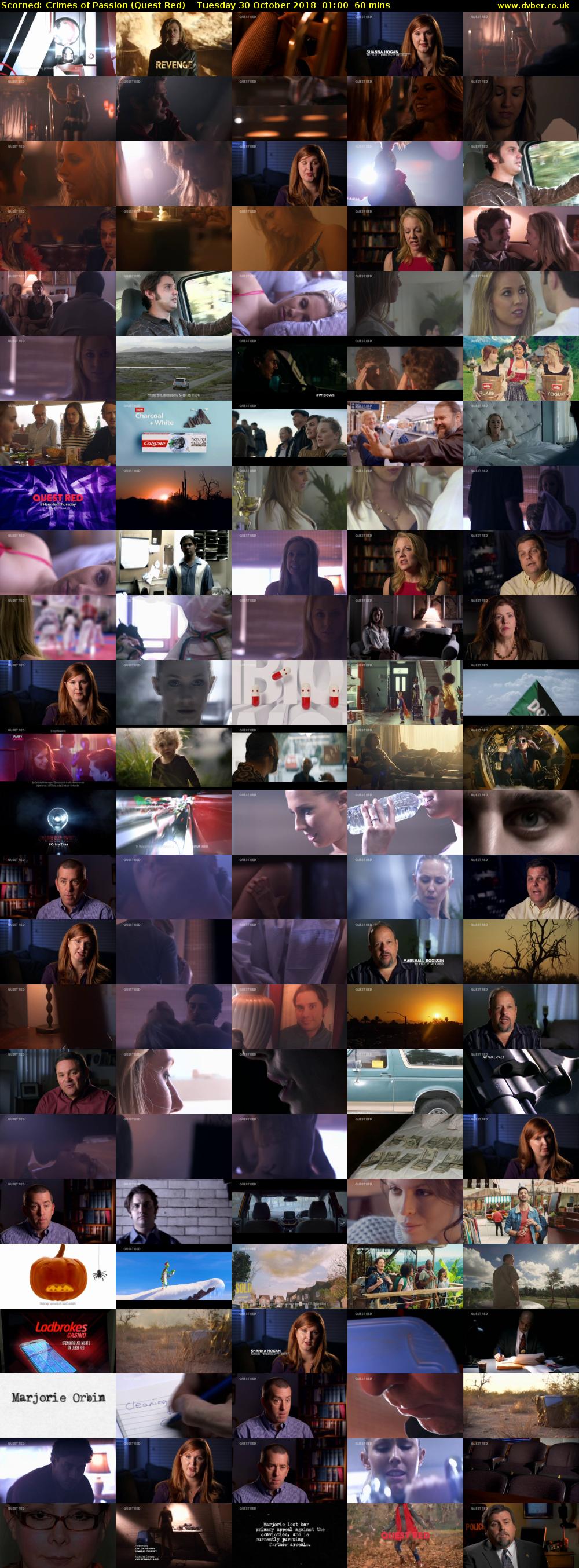 Scorned: Crimes of Passion (Quest Red) Tuesday 30 October 2018 01:00 - 02:00