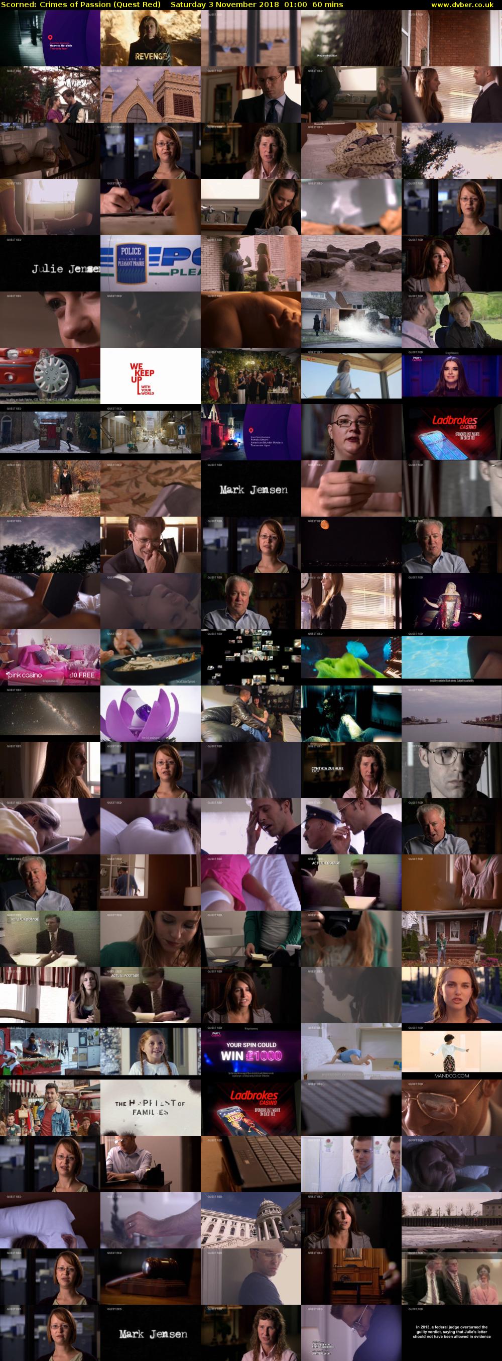 Scorned: Crimes of Passion (Quest Red) Saturday 3 November 2018 01:00 - 02:00