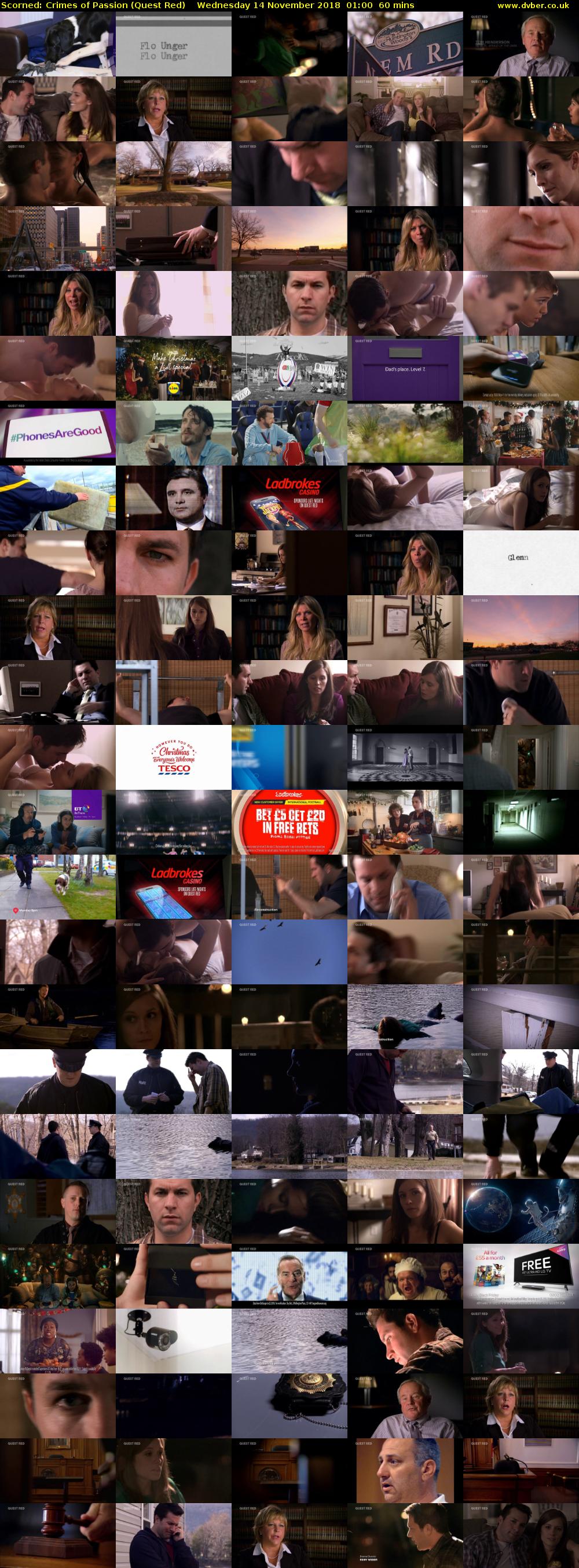 Scorned: Crimes of Passion (Quest Red) Wednesday 14 November 2018 01:00 - 02:00