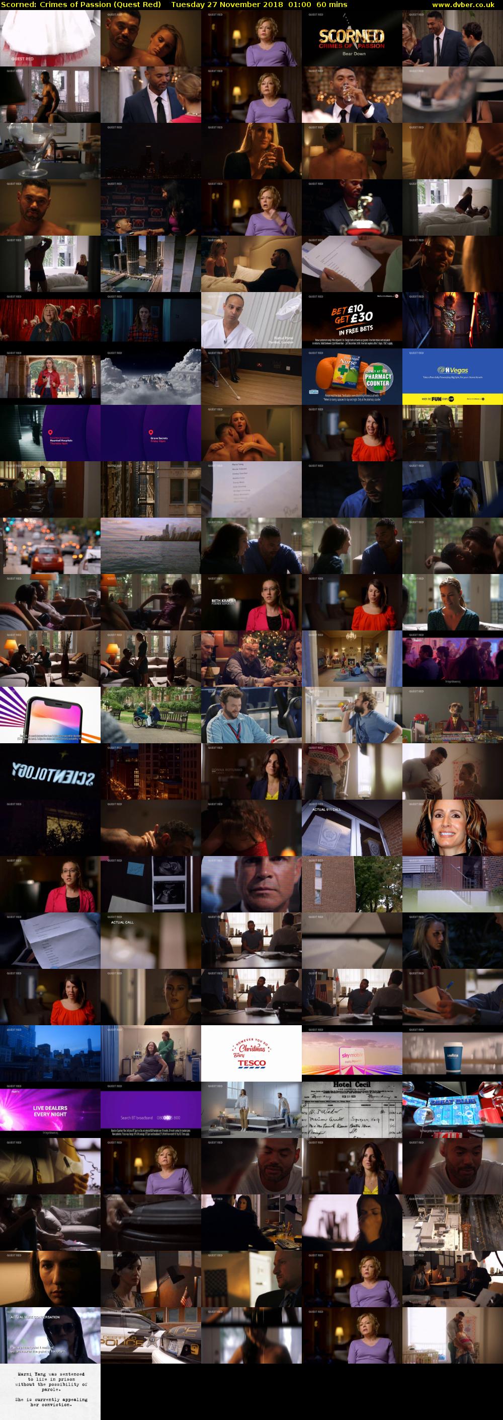 Scorned: Crimes of Passion (Quest Red) Tuesday 27 November 2018 01:00 - 02:00