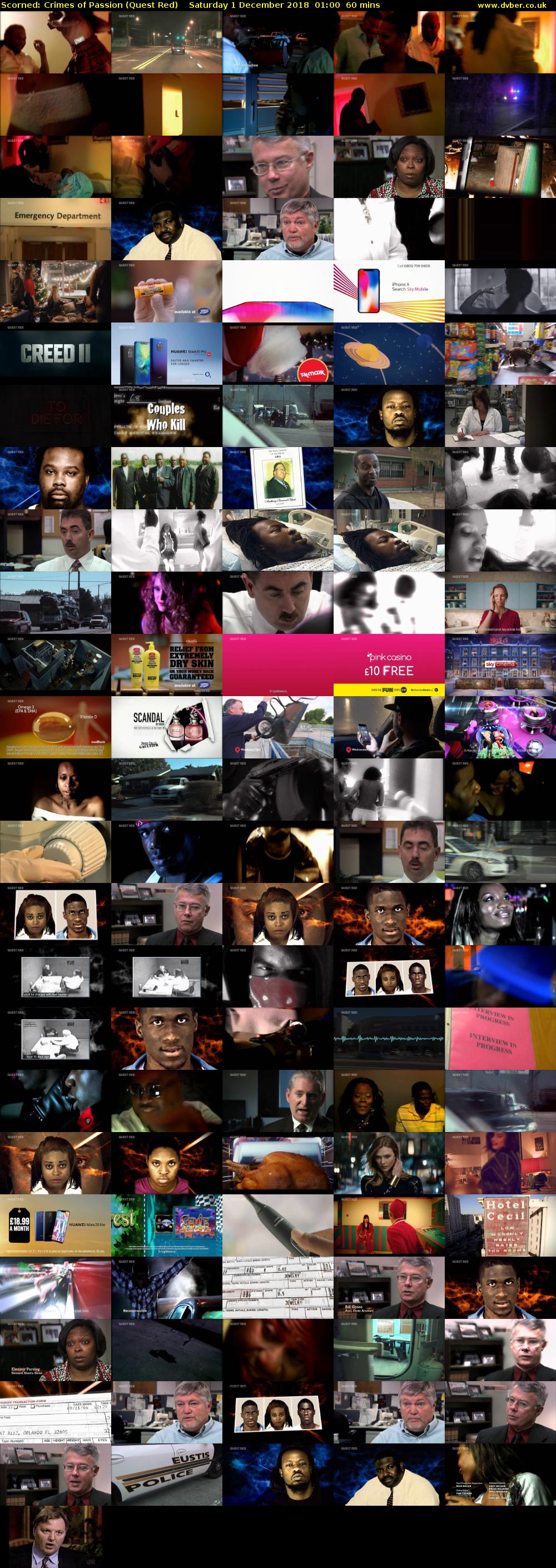 Scorned: Crimes of Passion (Quest Red) Saturday 1 December 2018 01:00 - 02:00