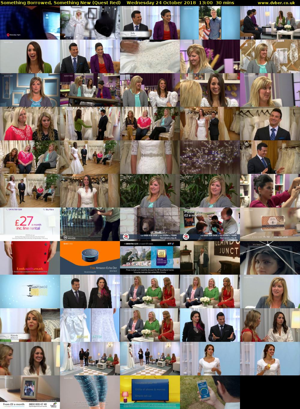 Something Borrowed, Something New (Quest Red) Wednesday 24 October 2018 13:00 - 13:30