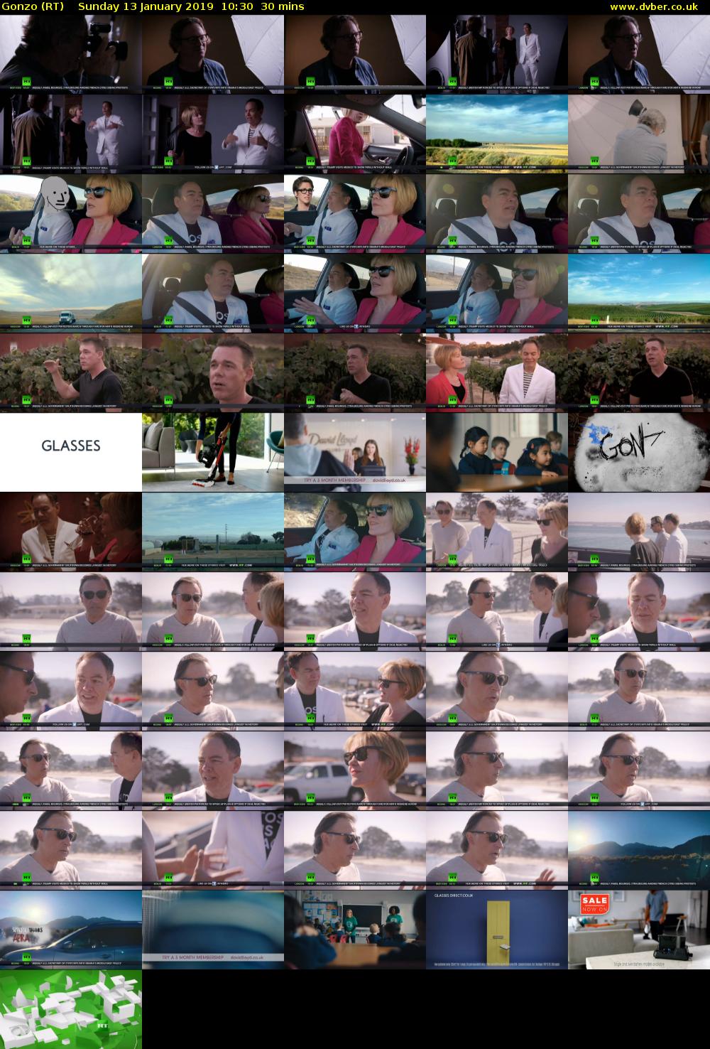 Gonzo (RT) Sunday 13 January 2019 10:30 - 11:00