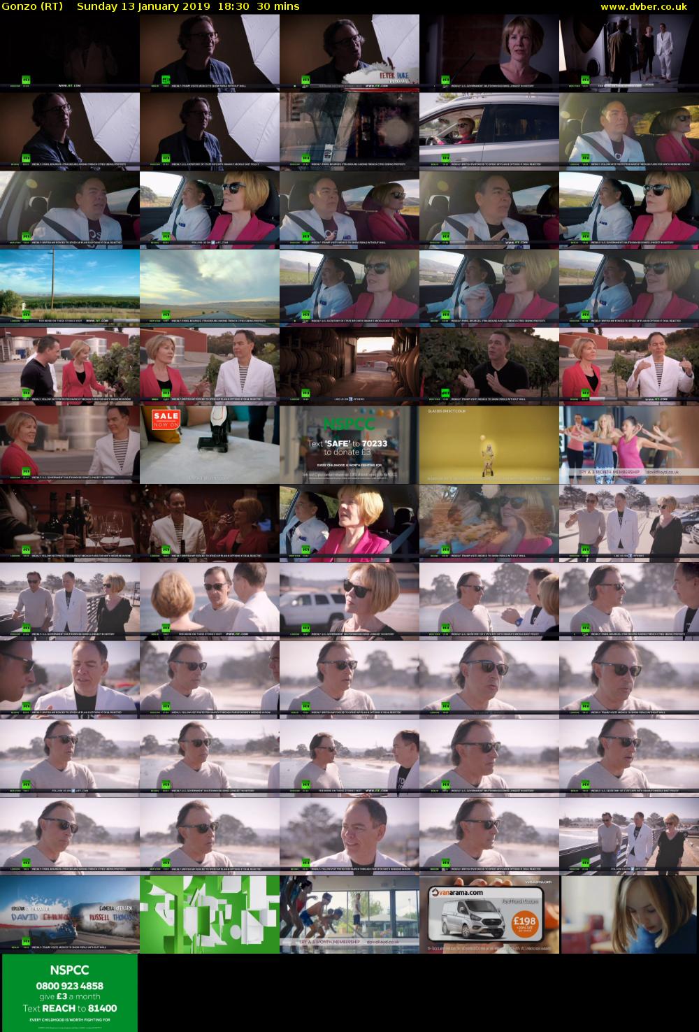 Gonzo (RT) Sunday 13 January 2019 18:30 - 19:00