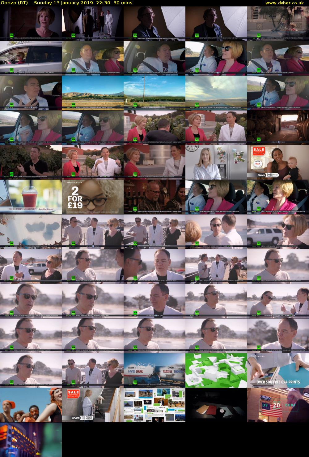 Gonzo (RT) Sunday 13 January 2019 22:30 - 23:00