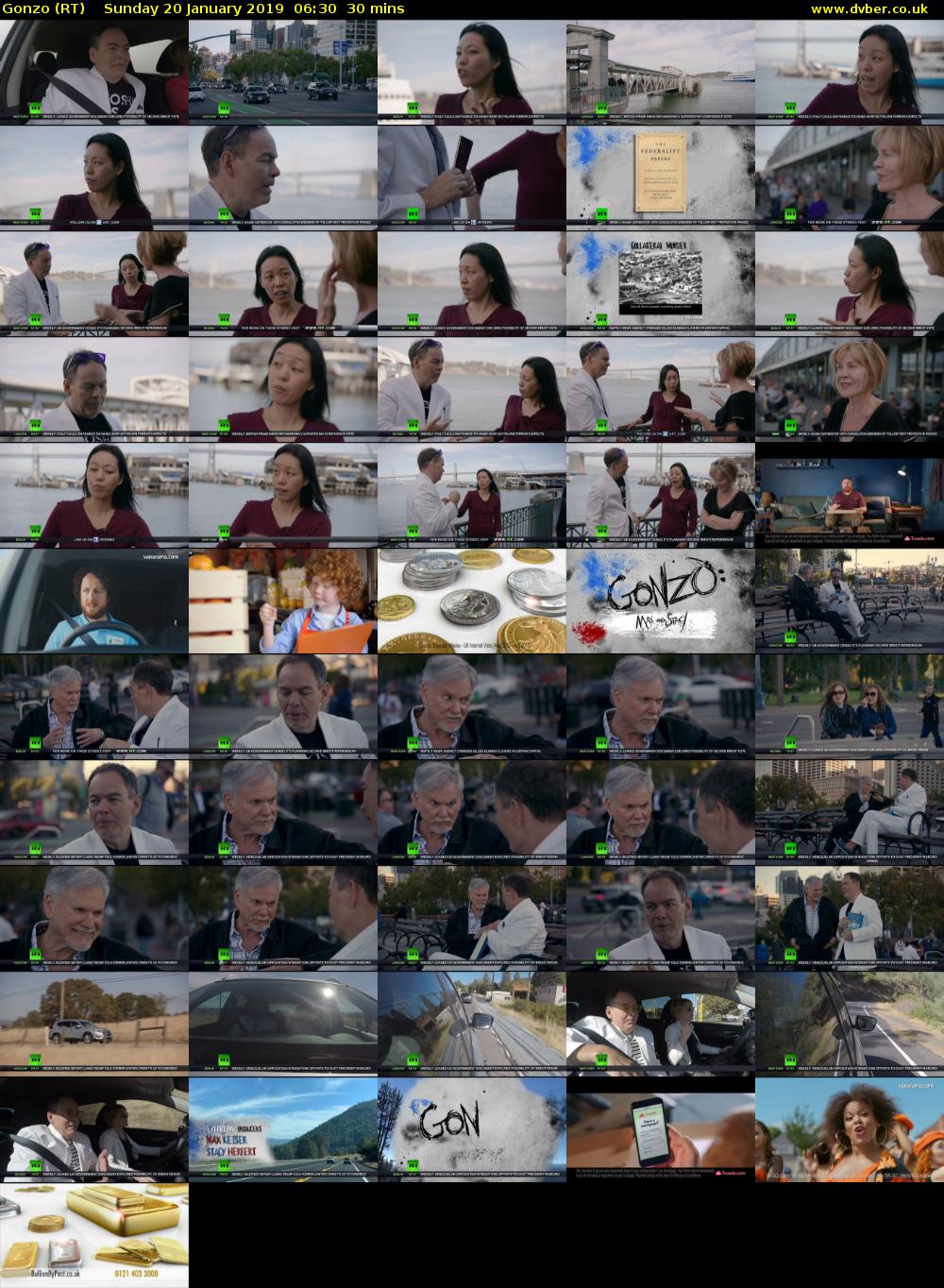 Gonzo (RT) Sunday 20 January 2019 06:30 - 07:00