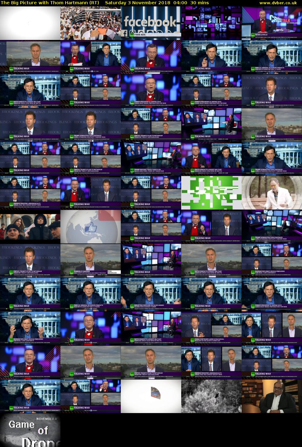 The Big Picture with Thom Hartmann (RT) Saturday 3 November 2018 04:00 - 04:30