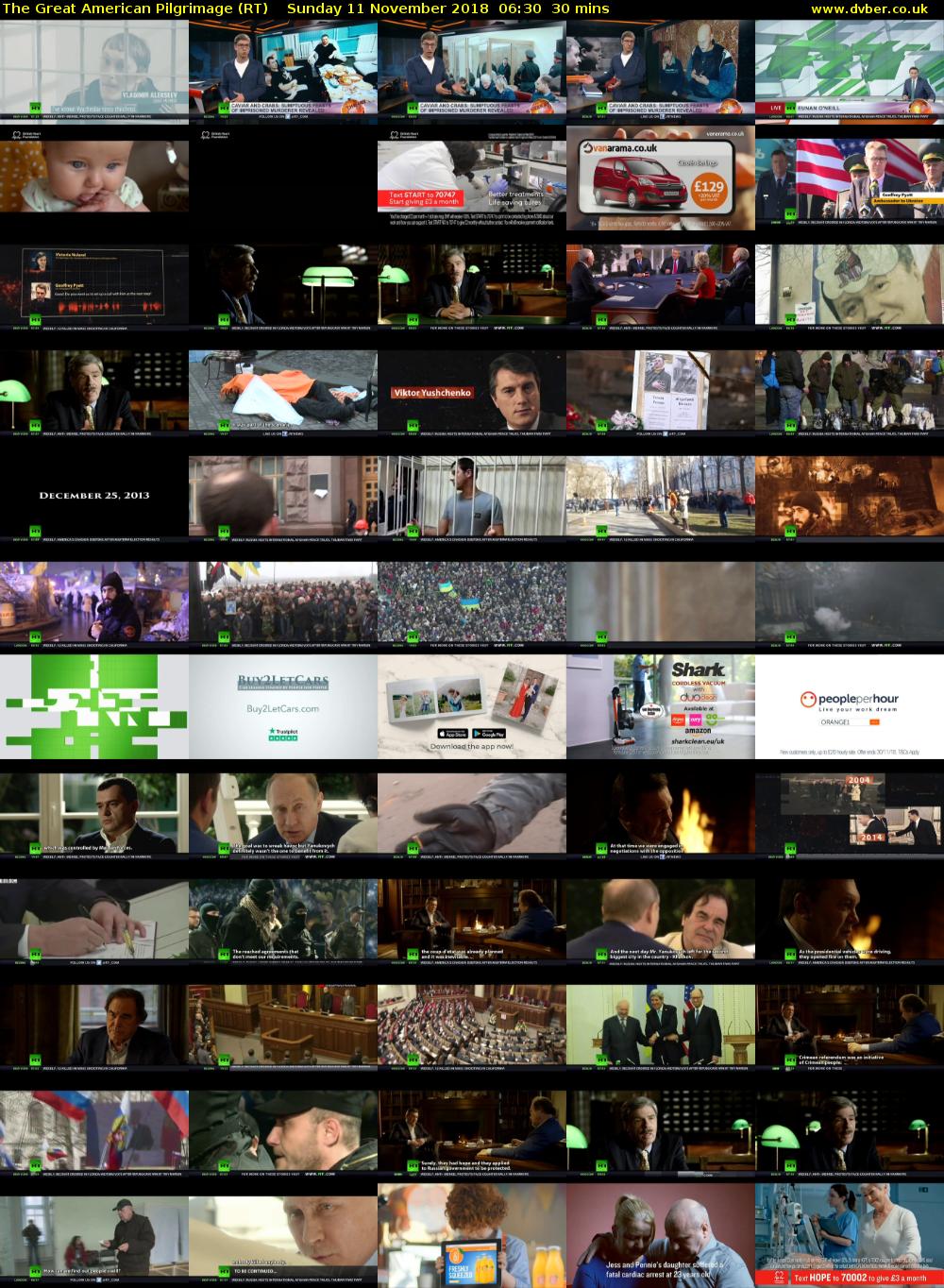 The Great American Pilgrimage (RT) Sunday 11 November 2018 06:30 - 07:00