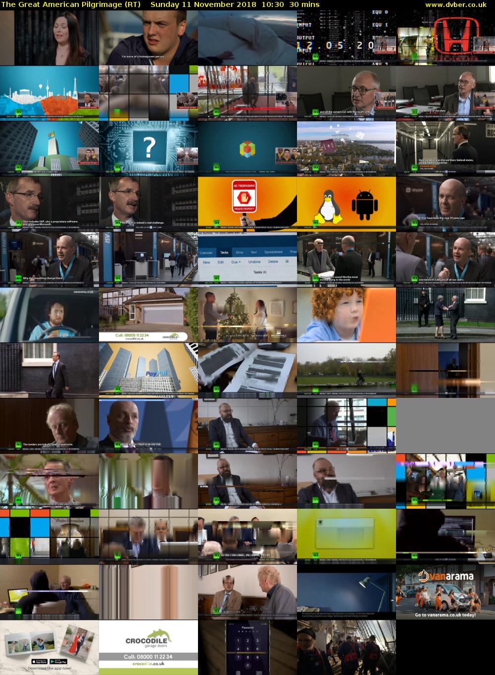 The Great American Pilgrimage (RT) Sunday 11 November 2018 10:30 - 11:00