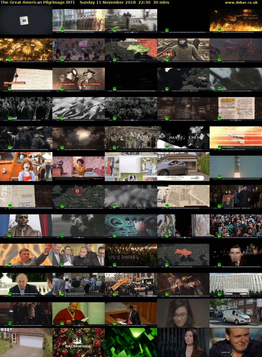 The Great American Pilgrimage (RT) Sunday 11 November 2018 22:30 - 23:00