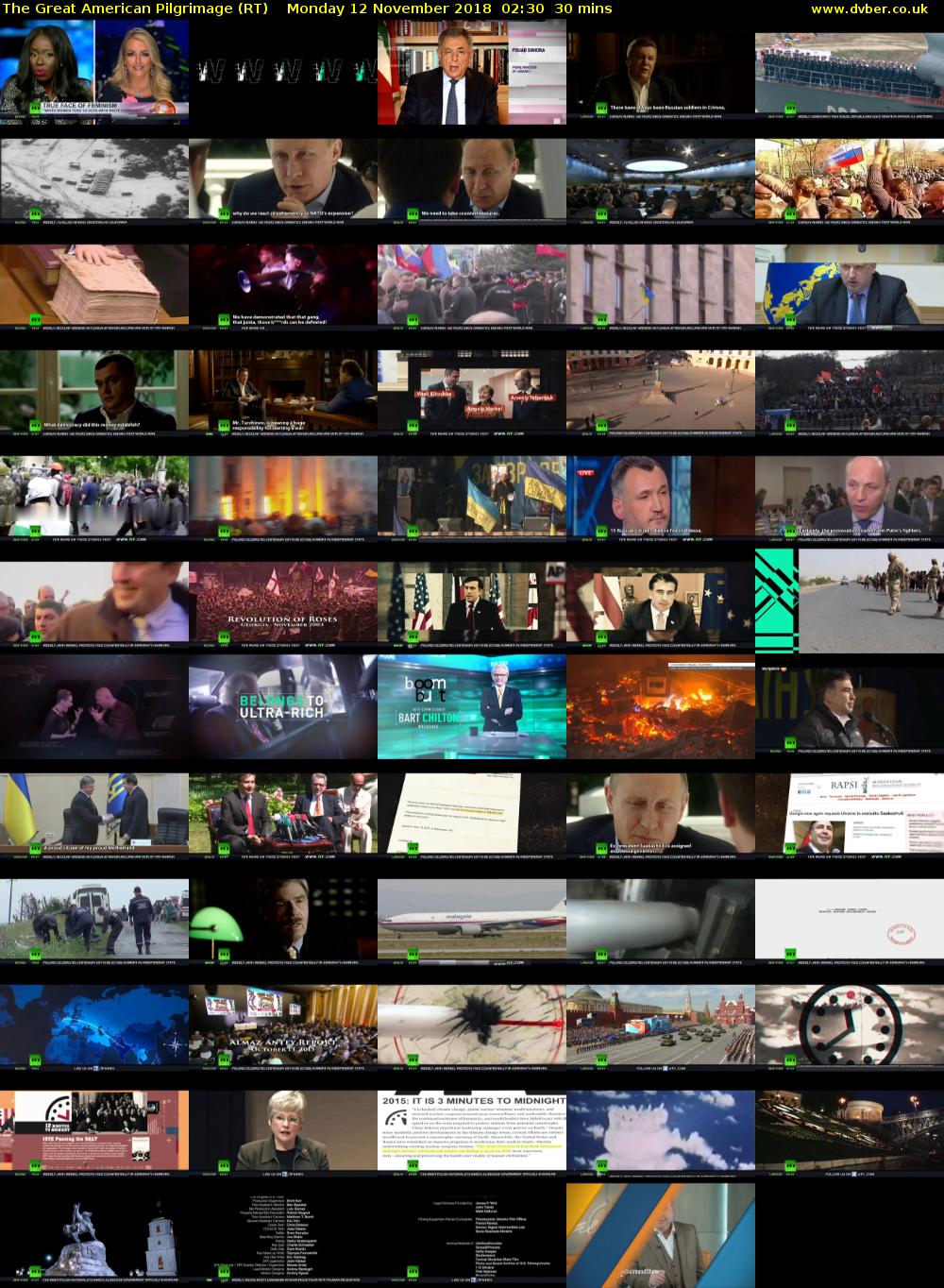 The Great American Pilgrimage (RT) Monday 12 November 2018 02:30 - 03:00