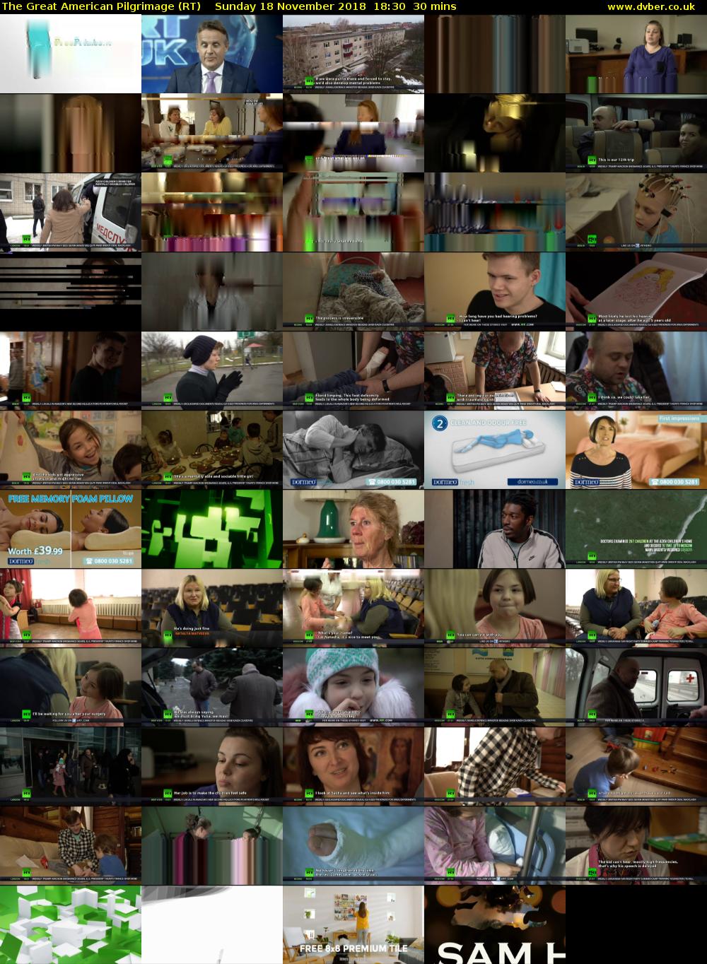 The Great American Pilgrimage (RT) Sunday 18 November 2018 18:30 - 19:00