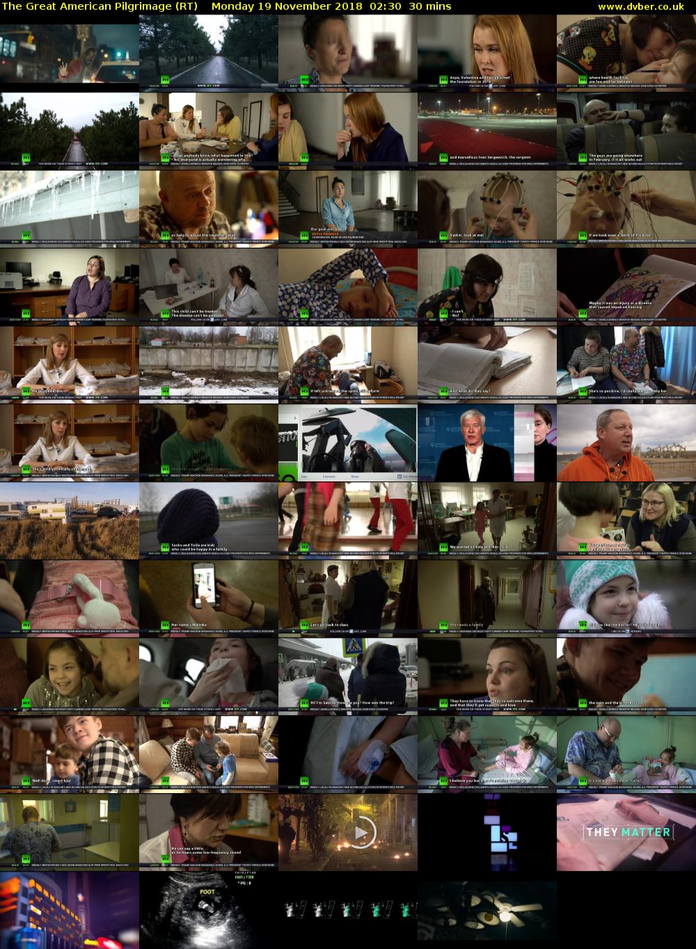 The Great American Pilgrimage (RT) Monday 19 November 2018 02:30 - 03:00