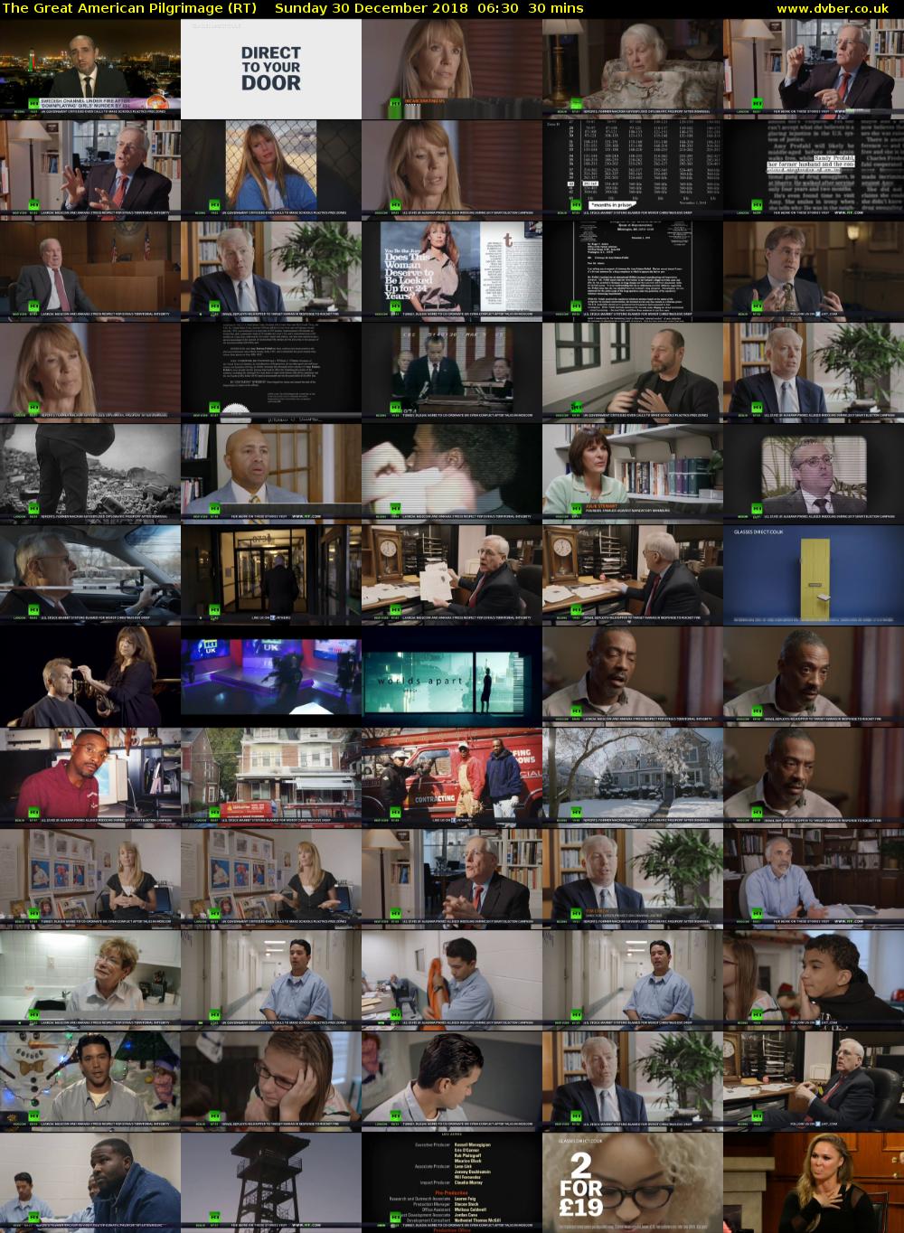 The Great American Pilgrimage (RT) Sunday 30 December 2018 06:30 - 07:00