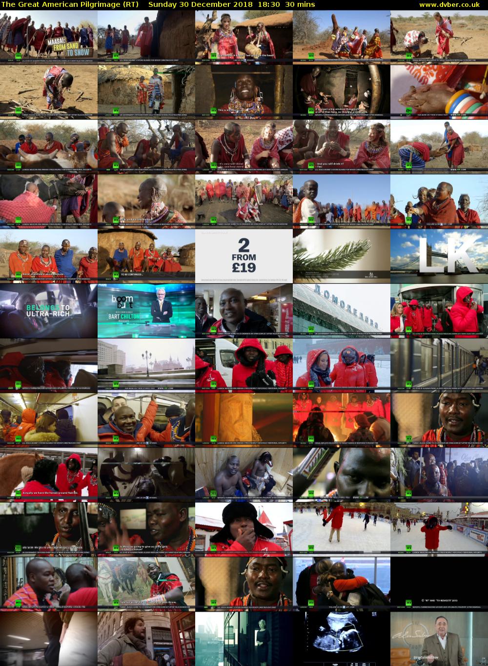 The Great American Pilgrimage (RT) Sunday 30 December 2018 18:30 - 19:00