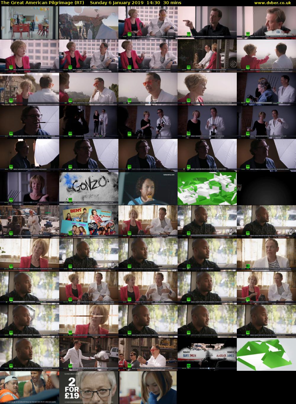 The Great American Pilgrimage (RT) Sunday 6 January 2019 14:30 - 15:00