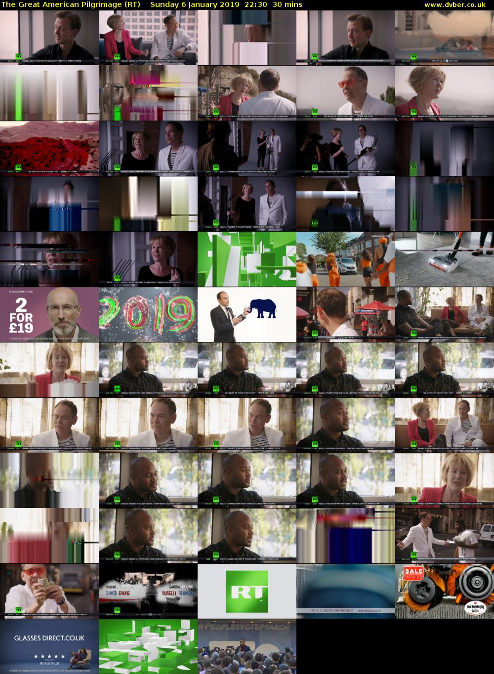 The Great American Pilgrimage (RT) Sunday 6 January 2019 22:30 - 23:00