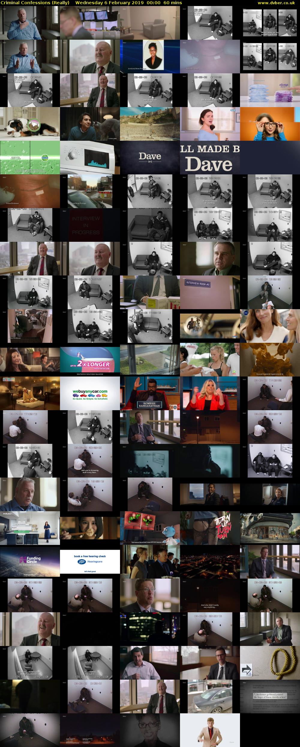 Criminal Confessions (Really) Wednesday 6 February 2019 00:00 - 01:00