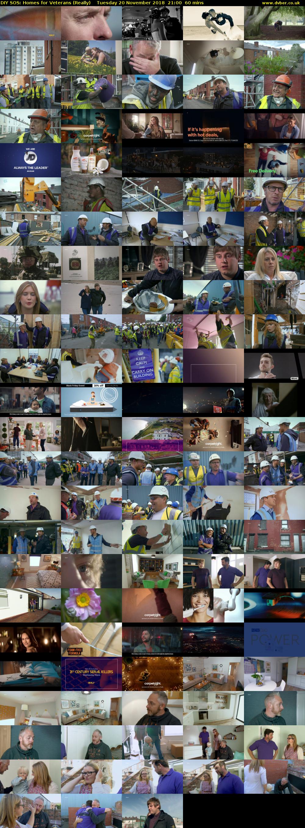 DIY SOS: Homes for Veterans (Really) Tuesday 20 November 2018 21:00 - 22:00