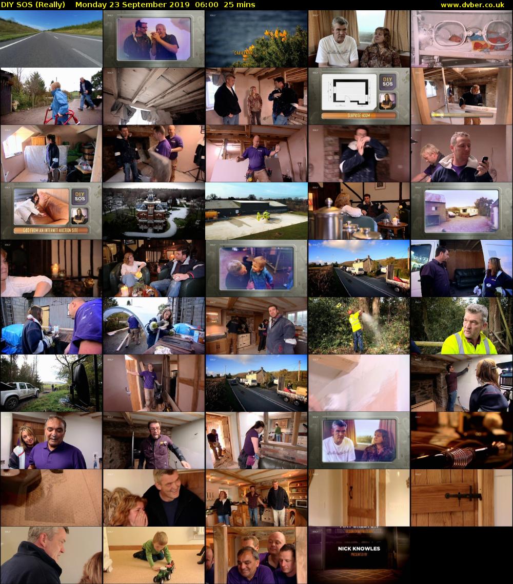 DIY SOS (Really) Monday 23 September 2019 06:00 - 06:25