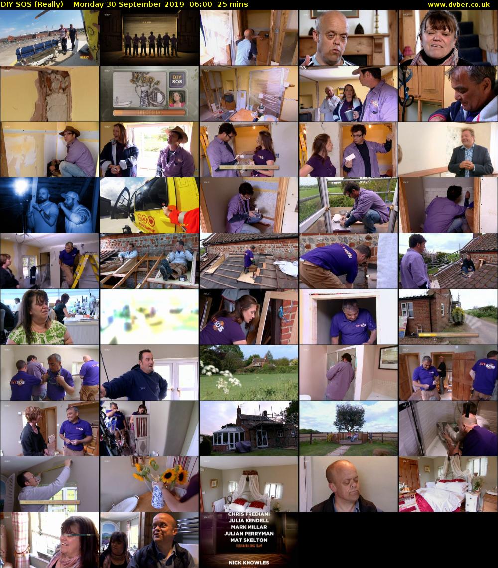 DIY SOS (Really) Monday 30 September 2019 06:00 - 06:25