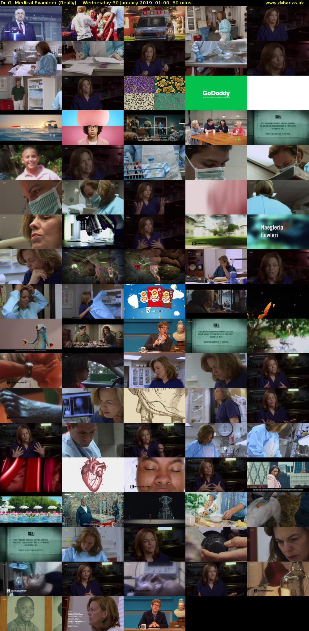 Dr G: Medical Examiner (Really) Wednesday 30 January 2019 01:00 - 02:00