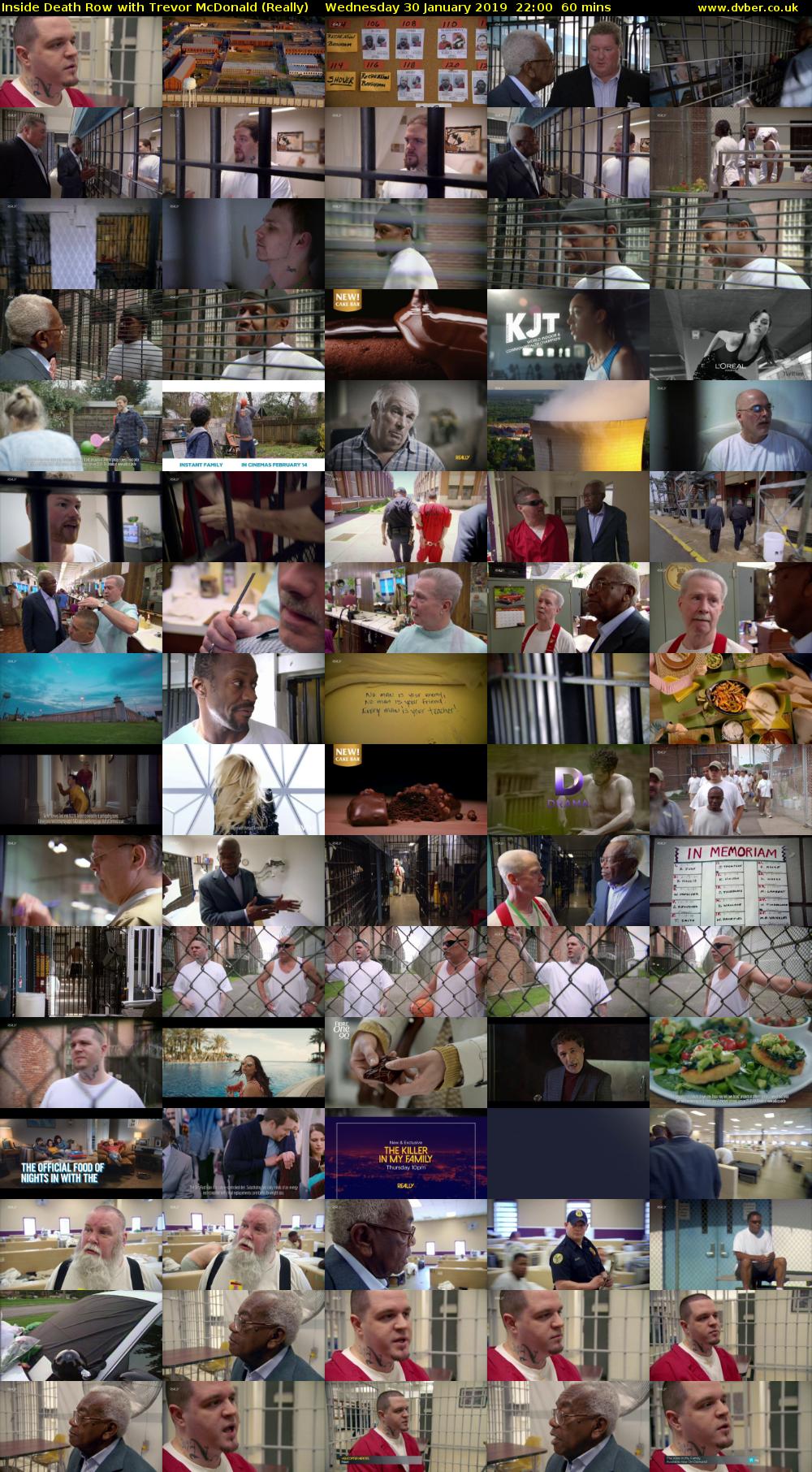 Inside Death Row with Trevor McDonald (Really) Wednesday 30 January 2019 22:00 - 23:00