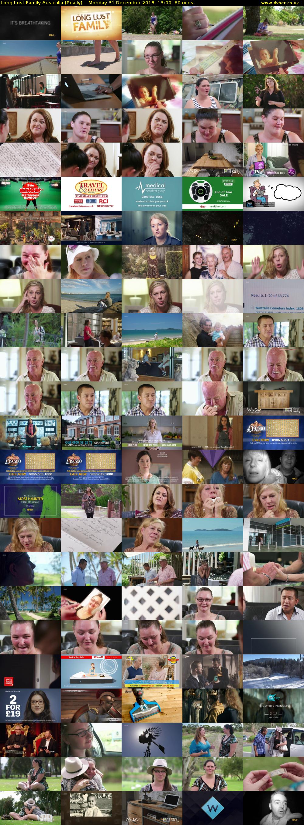 Long Lost Family Australia (Really) Monday 31 December 2018 13:00 - 14:00