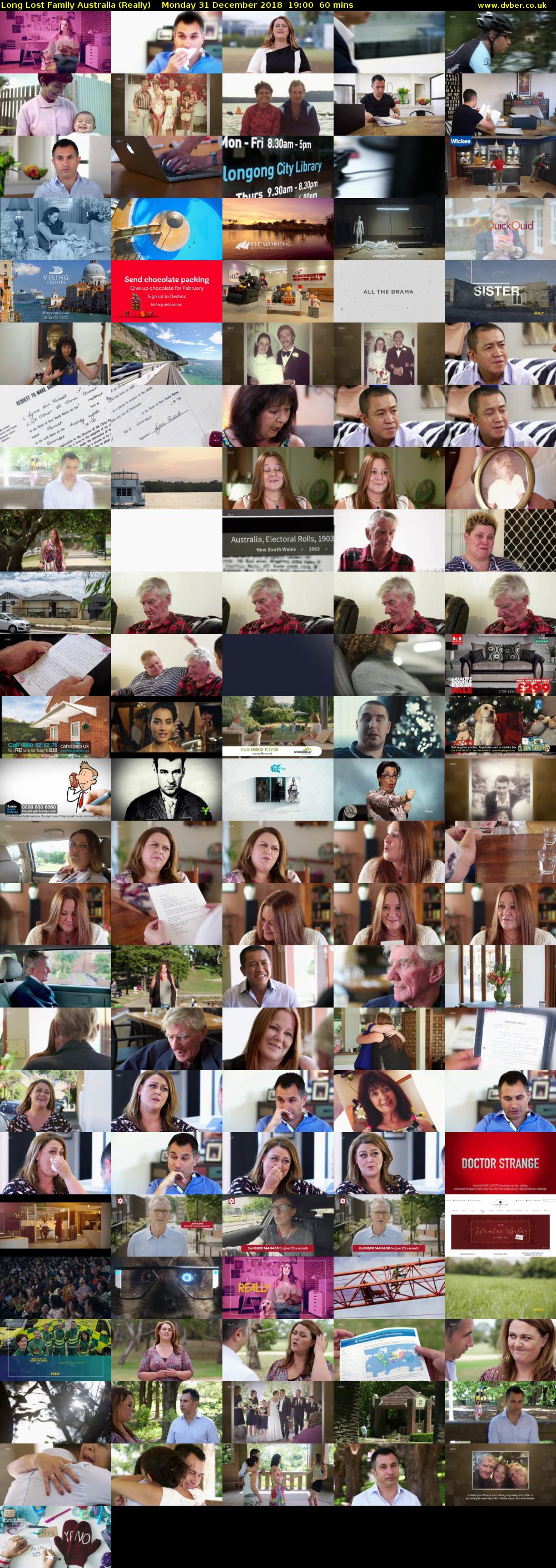 Long Lost Family Australia (Really) Monday 31 December 2018 19:00 - 20:00