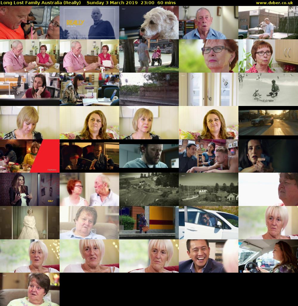 Long Lost Family Australia (Really) Sunday 3 March 2019 23:00 - 00:00
