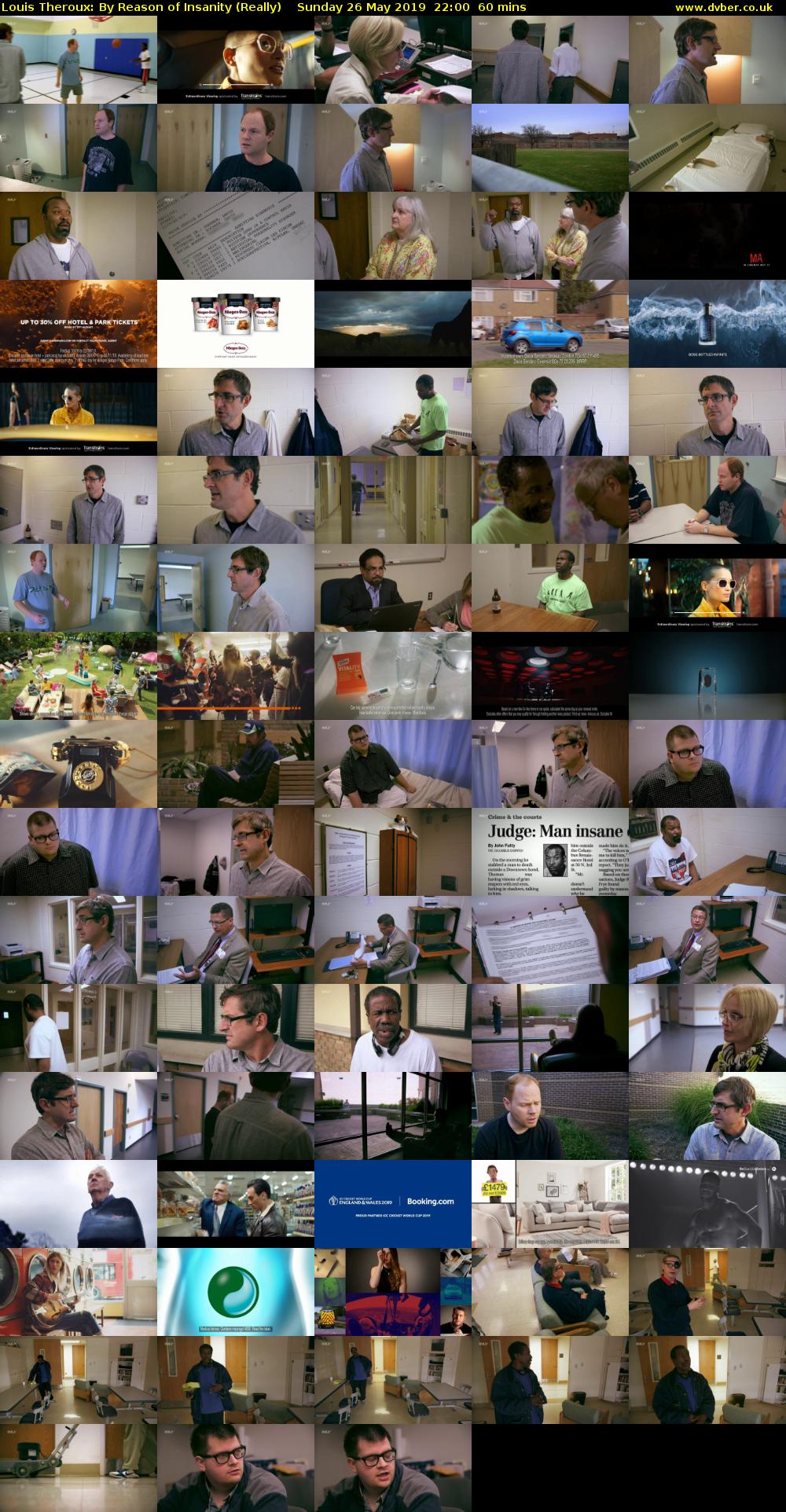 Louis Theroux: By Reason of Insanity (Really) Sunday 26 May 2019 22:00 - 23:00
