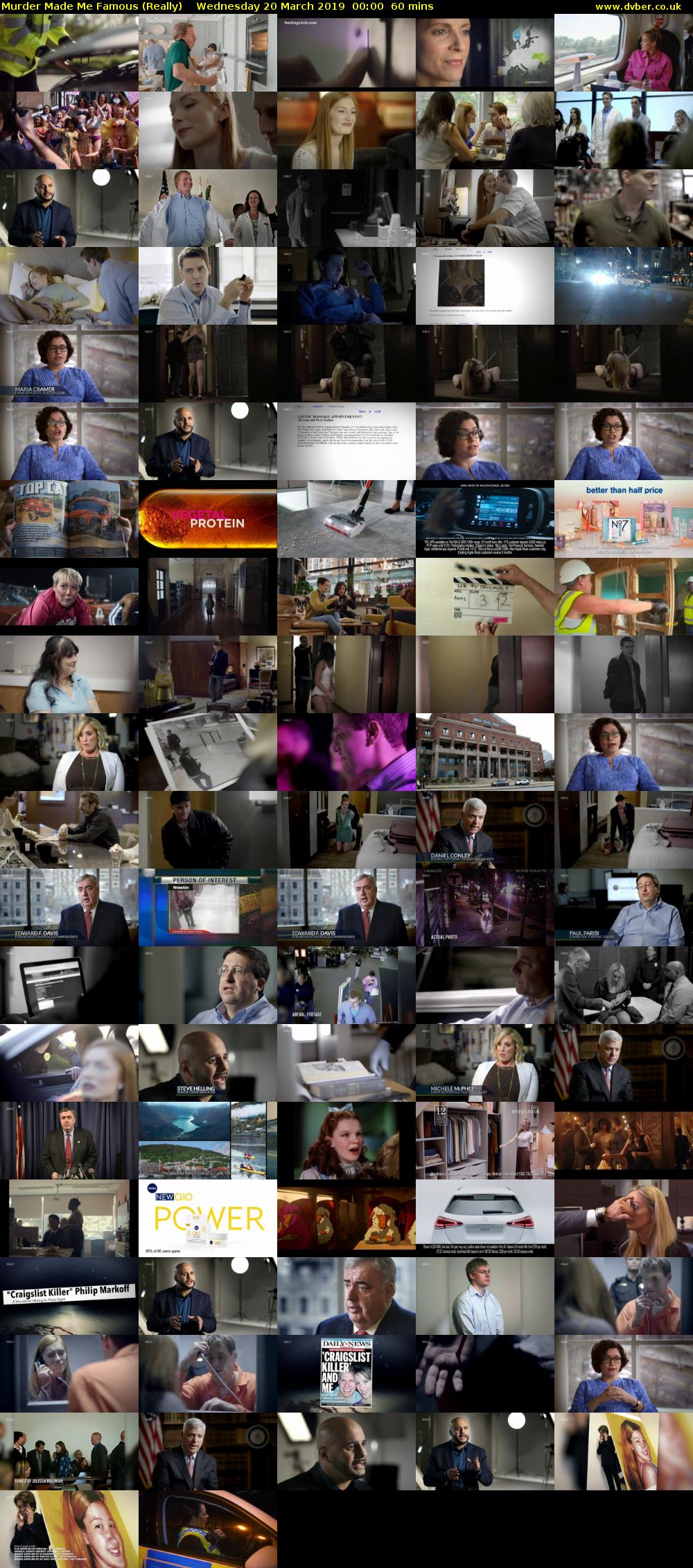 Murder Made Me Famous (Really) Wednesday 20 March 2019 00:00 - 01:00