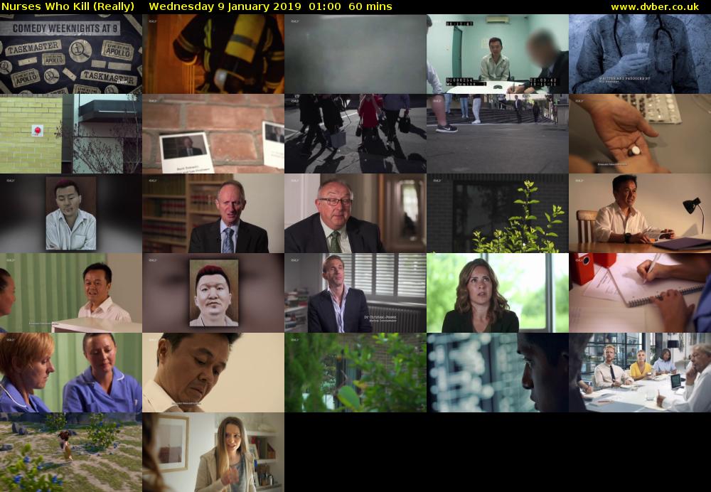 Nurses Who Kill (Really) Wednesday 9 January 2019 01:00 - 02:00