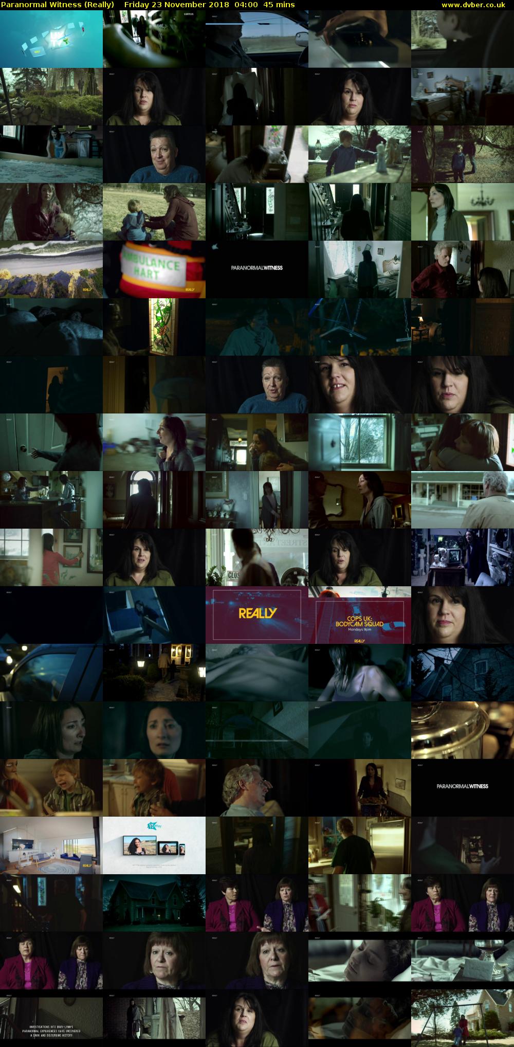 Paranormal Witness (Really) Friday 23 November 2018 04:00 - 04:45