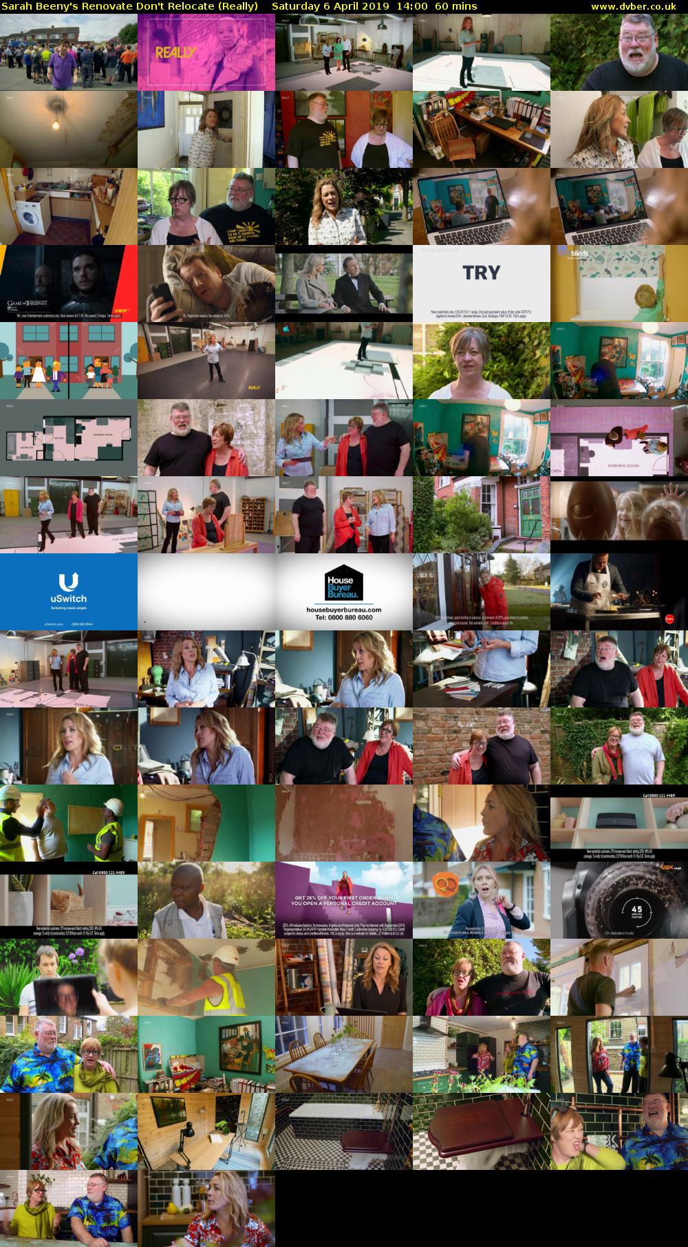 Sarah Beeny's Renovate Don't Relocate (Really) Saturday 6 April 2019 14:00 - 15:00