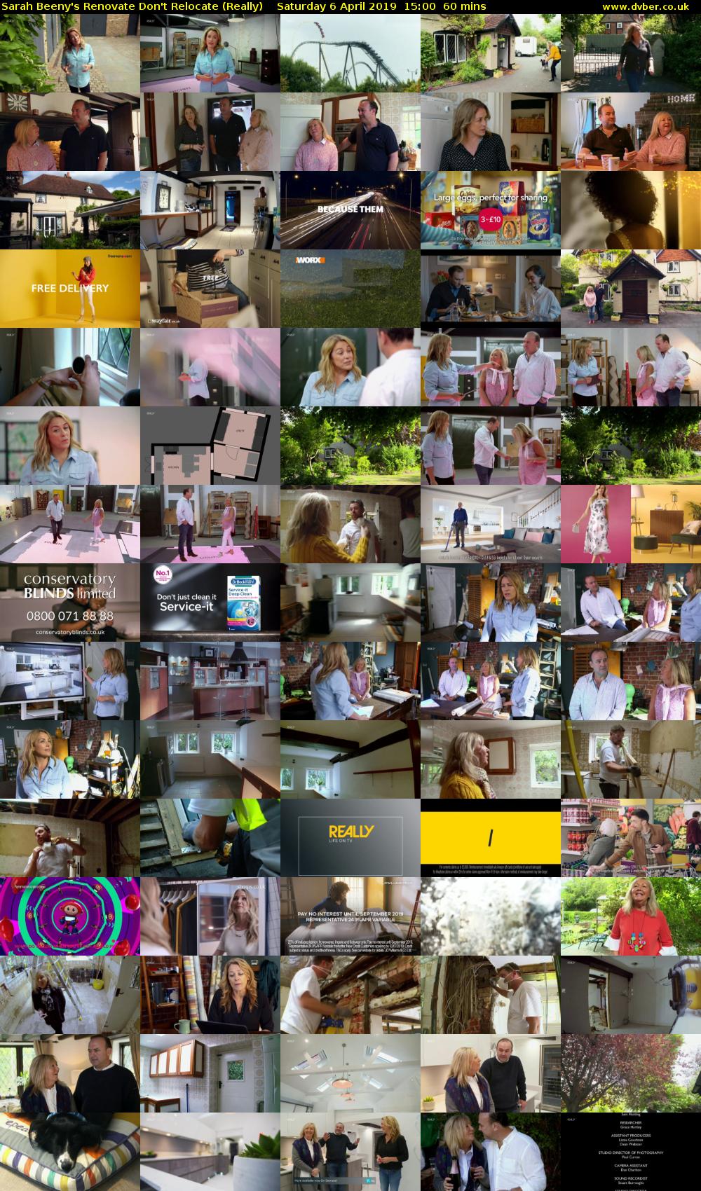 Sarah Beeny's Renovate Don't Relocate (Really) Saturday 6 April 2019 15:00 - 16:00