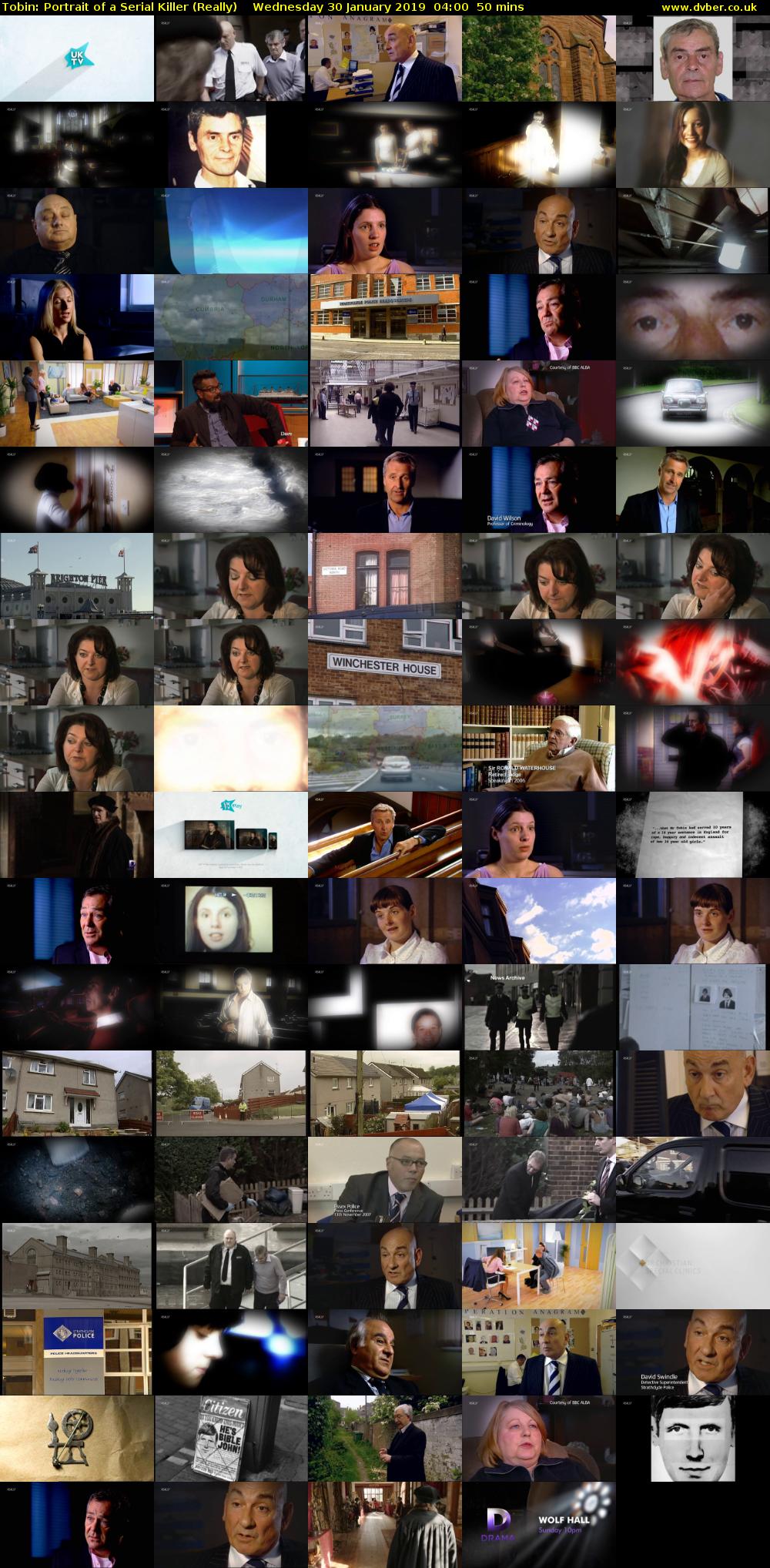 Tobin: Portrait of a Serial Killer (Really) Wednesday 30 January 2019 04:00 - 04:50