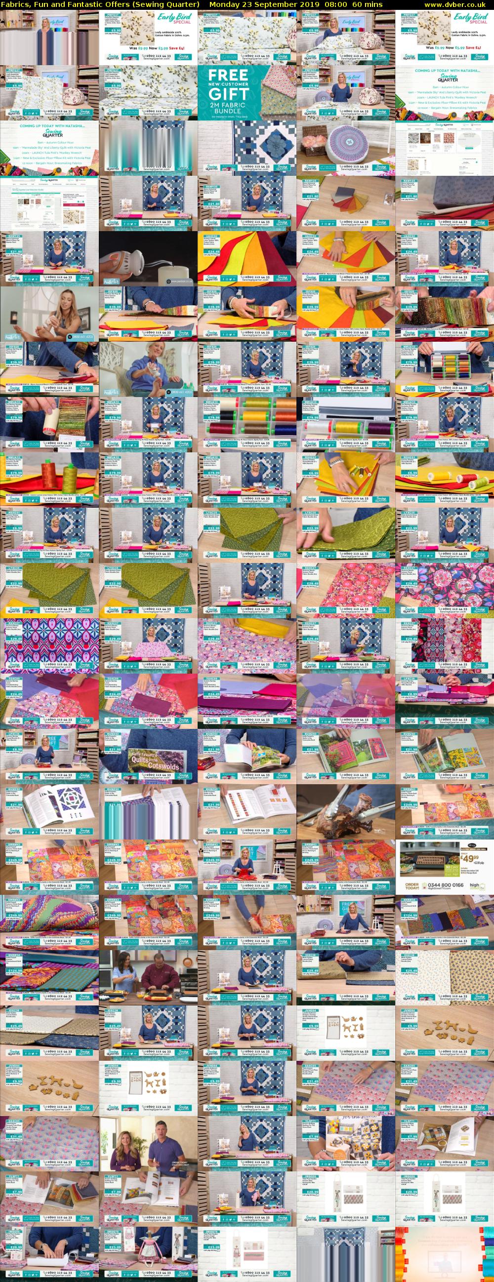 Fabrics, Fun and Fantastic Offers (Sewing Quarter) Monday 23 September 2019 08:00 - 09:00