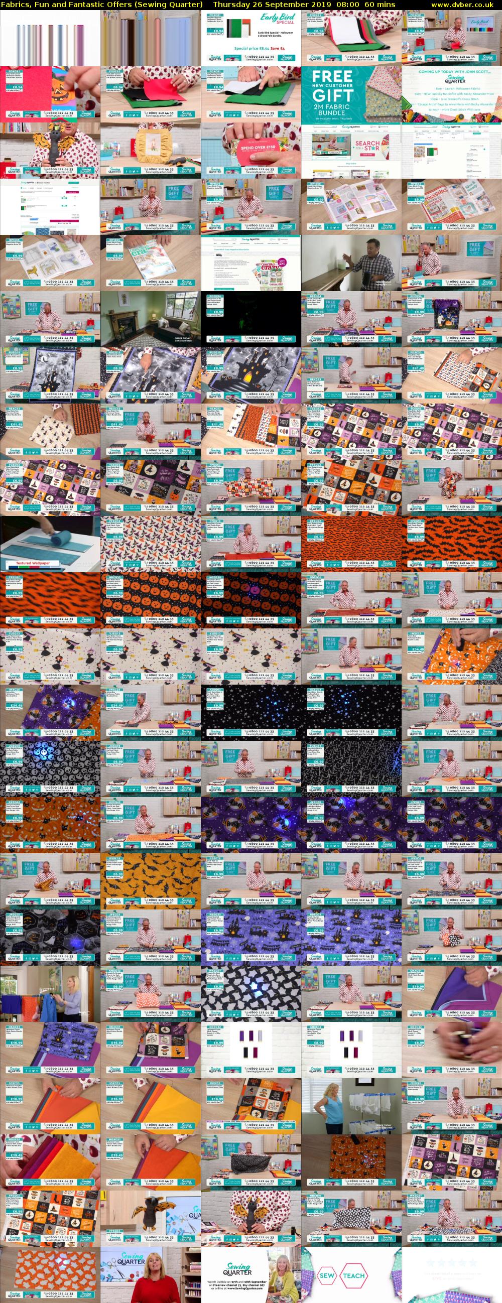 Fabrics, Fun and Fantastic Offers (Sewing Quarter) Thursday 26 September 2019 08:00 - 09:00