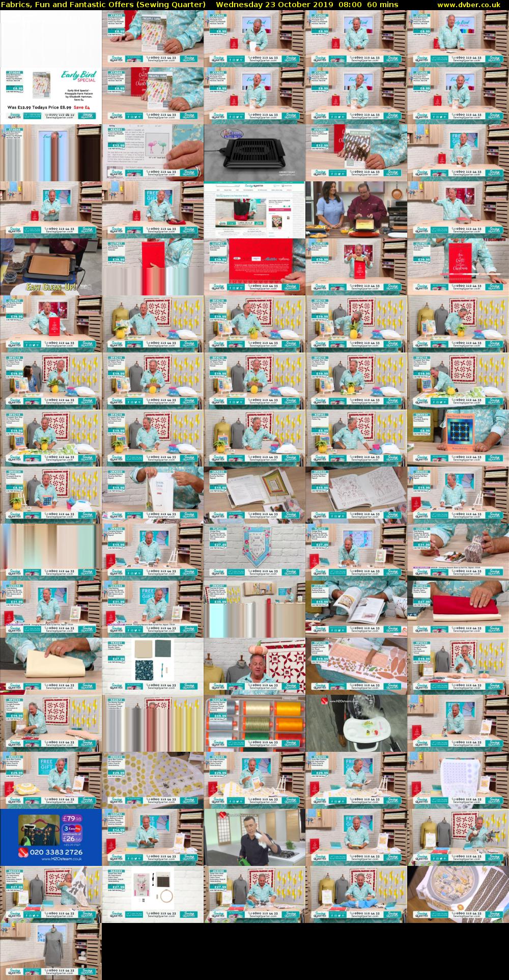Fabrics, Fun and Fantastic Offers (Sewing Quarter) Wednesday 23 October 2019 08:00 - 09:00