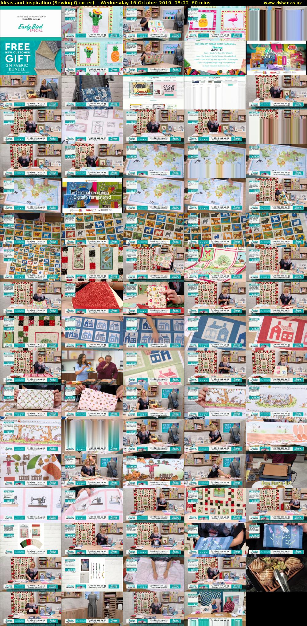 Ideas and Inspiration (Sewing Quarter) Wednesday 16 October 2019 08:00 - 09:00
